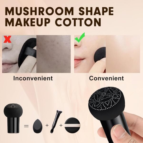 Mushroom Head Air Cushion CC Cream - BB Cream Foundation Makeup Concealer Moisturizing Oil Control, Long-Lasting & Waterproof, Easy Makeup Even Skin Tone (Ivory, 3.21 Ounce (Pack of 1)) - Image 8