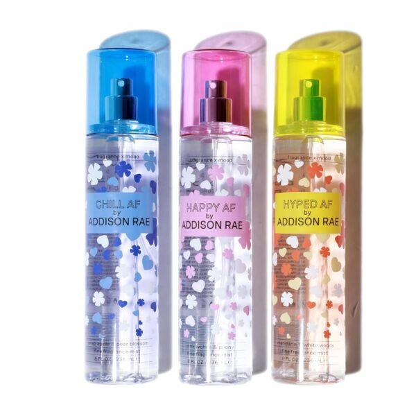 Body Mists Giftset by Addison Rae - Happy, Hyped, Chill - Body Spray for Women - Mood-Enhancing, Vegan, Cruelty Free Fragrance Mists - 3 pc - Image 4