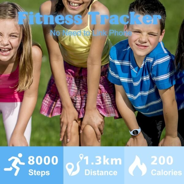 Kids Watches for Girls Boys Digital Sport Watch with Step Counter Pedometer Vibration Alarm Clock, No App Waterproof Fitness Tracker Kids Watch Boys Girls Teens Students Ages 5-16 - Image 3