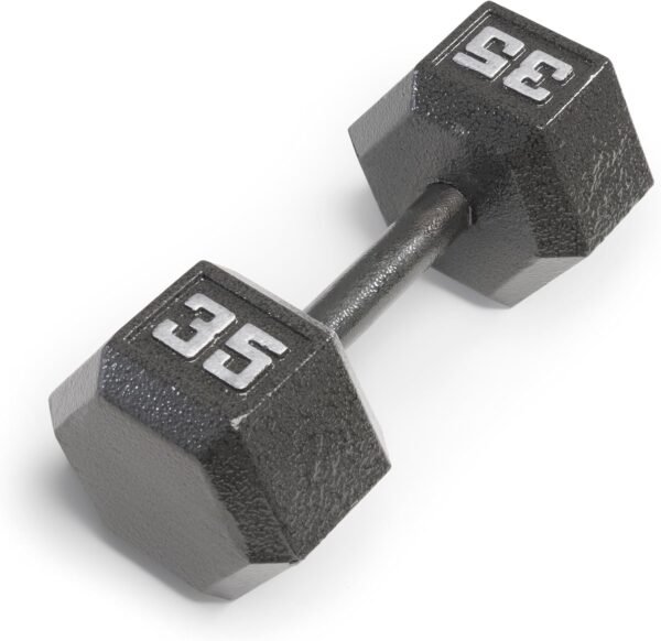 Marcy Cast Iron Hex Dumbbells Collection - Available size from 3-lb to 100-lb, SOLD INDIVIDUALLY - Image 2