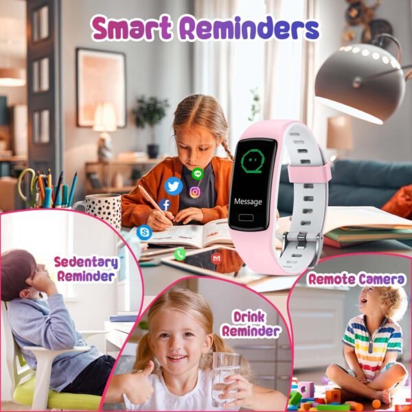 Smart Fitness Tracker Watch for Kids - Boys Girls Waterproof Smartwatch with Pedometer Heart Rate Sleep Tracking Alarm Clock Activity Tracker Calorie Step Counter Watch for Girls Boys Teens - Image 7