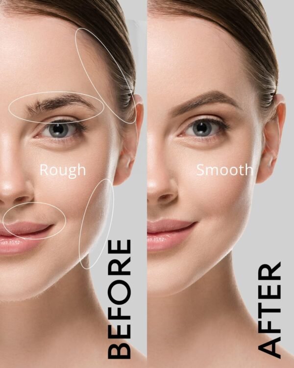 Eyebrow Hair Trimmer: Rechargeable Facial Hair Removal Device for Removing Unwanted Peach Fuzz from Lips Chin Neck As Well As Shaping Eyebrows - Image 5