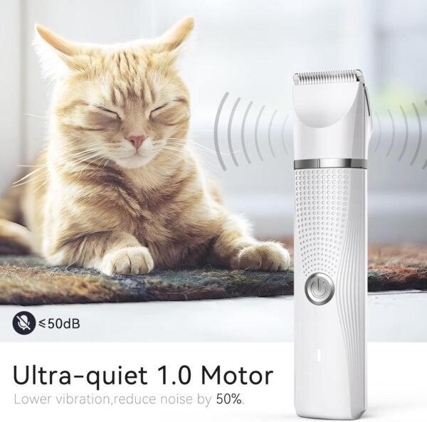 Cat Grooming Clippers Kit for Matted Hair, Bautrium 3 in 1 Electric Pet Hair Trimmer for Thick Hair, Heavy Coat Butt Shaver Cordless Cat Razor Claw Fur Trimmer for Dogs and Other Small Animals at Home - Image 4