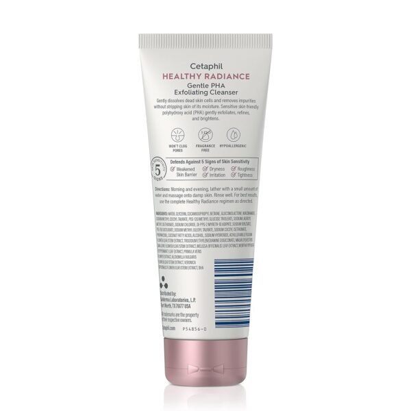 Cetaphil Face Wash, Healthy Radiance Gentle Exfoliating Cleanser, Visibly Reduces Look of Dark Spots and Hyperpigmentation, Designed for Sensitive Skin, Hypoallergenic, Fragrance Free, 4.2oz - Image 9