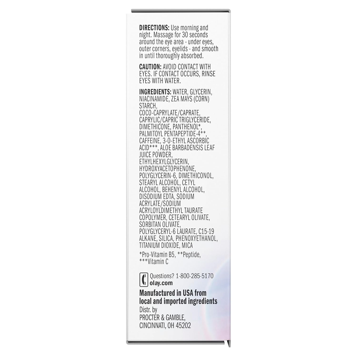 Olay Super Eye Serum - Vitamin C, Caffeine, Niacinamide, Amino Peptide, Aloe Vera - Brightens Dark Circles, Anti-Wrinkle, Anti-Aging, Brightening, Smooths Fine Lines, Firming, Hydrating, 0.45 Oz - Image 13