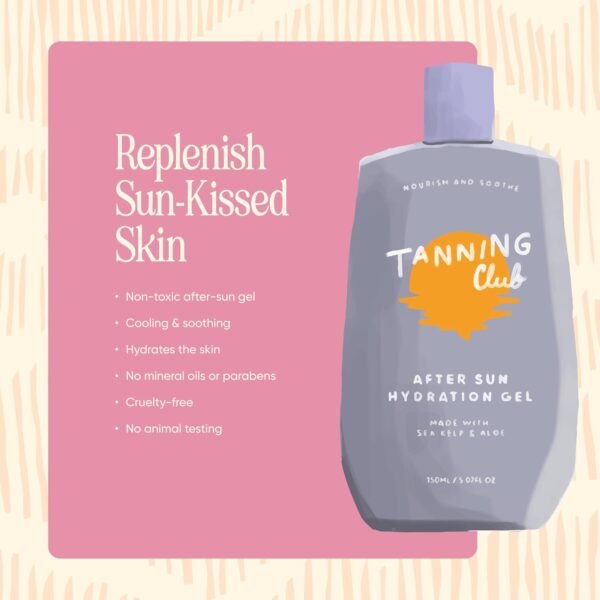After Sun Gel - Aloe Vera and Sea Kelp Formula for Sunburn Relief and Hydration - Tan Extender - 150 m - Image 5