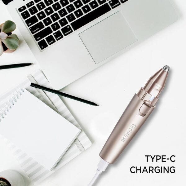 Rechargeable Facial Hair Remover for Women: 2-in-1 Device for Shaping Eyebrows and Removing Face Peach Fuzz(Rose Gold) - Image 8