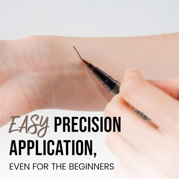 NOON'S UP Flat Eye-Liner - Waterproof Liquid Eyeliner Pen | Ultra-Slim & Bold Ash Brown Eyeliner Liquid | Quick Dry Waterproof Eyeliner Pen | Eye-Defining Brown Liquid Eyeliner 0.018 Fl Oz - Image 5