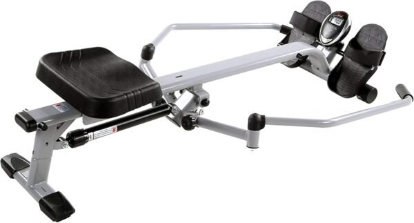 Sunny Health & Fitness Smart Compact Full Motion Rowing Machine, Full-Body Workout, Low-Impact, Extra-Long Rail, 350 LB Weight Capacity and Optional Free SunnyFit® App Enhanced Connectivity - Image 9