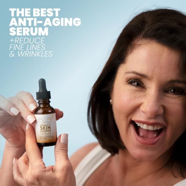 Vitamin C Serum for Face - Skin Clearing Serum with Salicylic Acid Retinol, Niacinamide and Hyaluronic Acid - Skin Brightening Acne Serum - Anti Aging Dark Spot Treatment(1 oz) - Image 3