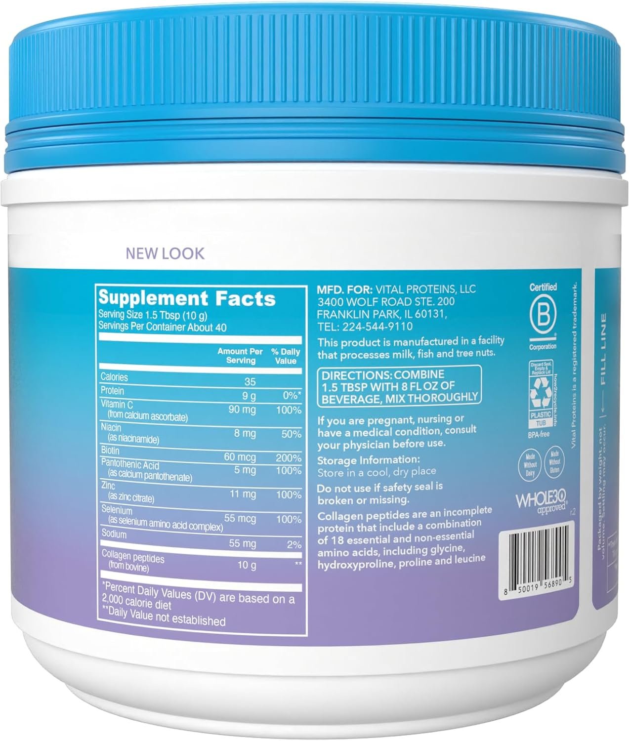 Vital Proteins Collagen Peptides Beauty Edition—10g Collagen with Biotin, Vitamin C and Zinc. 14.6 oz - Image 10