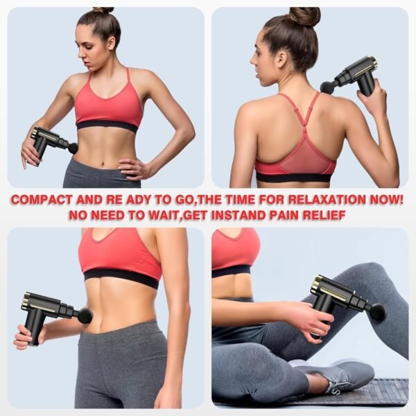 Massage Gun,Massage Gun Deep Tissue for Pain Relief with 4 Massage Heads & 6 Speeds, Birthday Gifts for Mom Dad Men Woman - Image 6