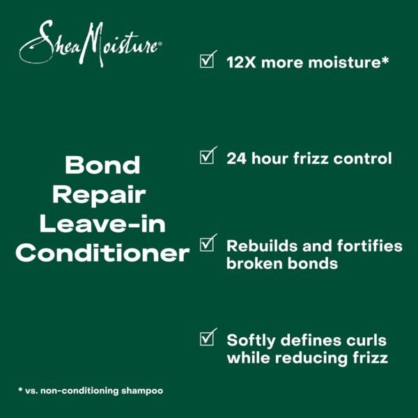 SheaMoisture Bond Repair Leave-In Conditioner Amla Oil to Strengthen and Repair Curls with Restorative HydroPlex Infusion 11 oz - Image 6