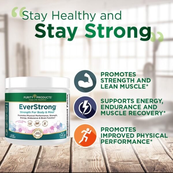 Purity Products EverStrong Powder from Muscle Matrix Blend - Creapure Creatine - Boron (FruiteX-B PhytoBoron) - CoffeeBerry Extract - Boosted with 1000 IU Vitamin D - Berry Burst (210 g) - Image 5