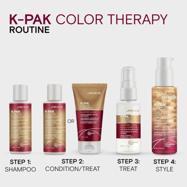 Joico K-PAK Color Therapy Luster Lock Multi-Perfector Daily Shine & Protect Spray | For Color-Treated Hair | Instantly Detangle | Control Frizz | Boost Shine | With African Maketti & Argan Oil - Image 6