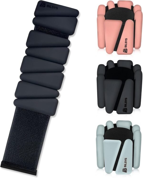 Adjustable Silicone Wrist & Ankle Weights, Set of 2 (1Lbs Each) Perfect for Running, Yoga,Dance, Barre,Pilates, Strength Training, Arm Toning, Exercise for Men & Women - Image 2