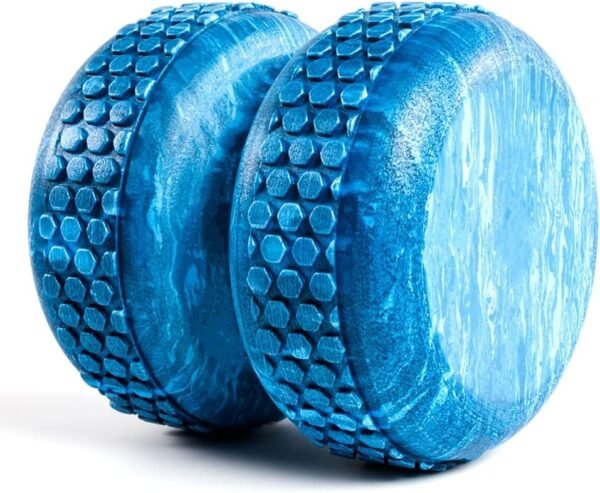Power Systems Myo-Roller, Textured Roller Massage Therapy Aid for Recovery, Myofascial Release and Spinal Alignment, 6 x 6 Inches, Blue Marble (80675) - Image 2