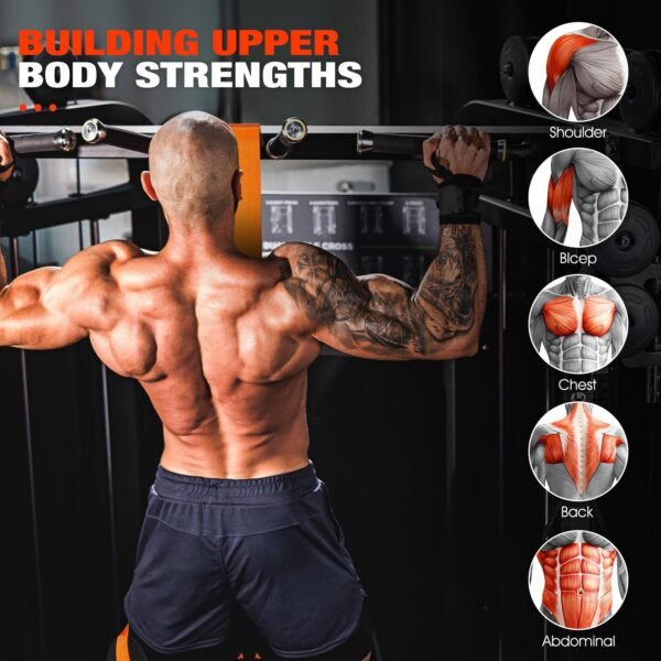Pull Up Assistance Bands, Heavy Duty Resistance Band for Pull Up Bar, Adjustable Weight/Size with Fabric Feet/Knee Rest, Bands for Pull Up Assist for Strength Training, Patented Pull Up Assist Band - Image 7