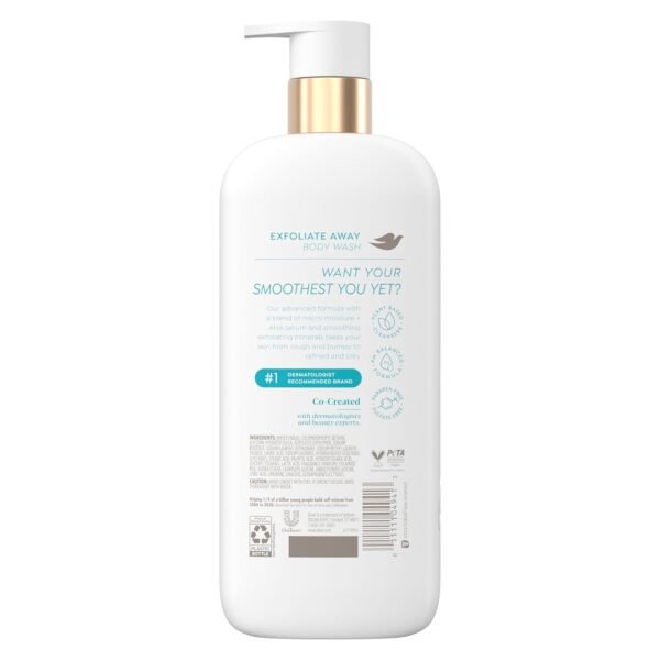 Dove Body Wash Exfoliate Away Micro-polishes for silkier skin 4% refining serum with AHA 18.5 oz - Image 3