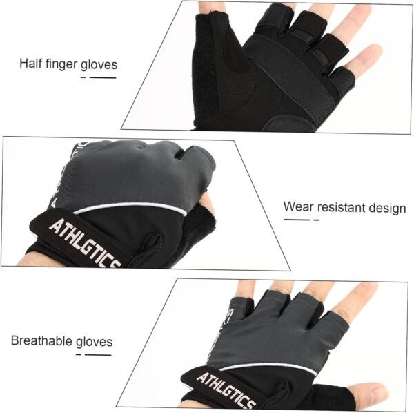 SHOWERORO 1 Pair Half-finger Gloves Hiking Gloves Sports Gloves Workout Gloves Riding Gloves Half Finger Gloves Gym Gloves Climbing Gloves Cycling Bike Glovess Fitness Non-slip Ice Silk - Image 8