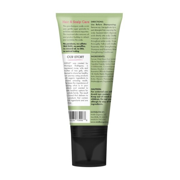 Mielle Organics Rosemary Mint Pre-Shampoo Clarifying Sugar Hair Scalp Scrub, 6 Ounce - Image 3