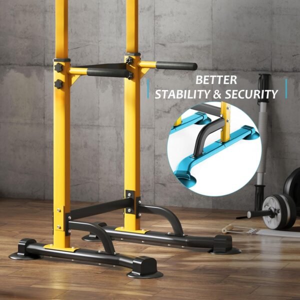 DlandHome Pull Up Bar, Power Tower Dip Bar, Pull Up Bar Free Standing with 10 Levels Adjustable Height for Home Gym Workout Equipment, Strength Training Fitness - Image 6