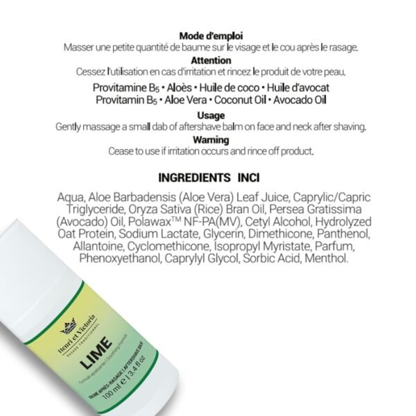 Lime Aftershave Balm Fragrance For Men Hand Made | Moisturizing and soothing | prevent and cure razor burns and irritation | 100ml - Image 3