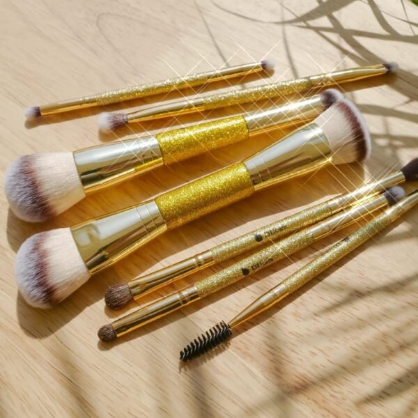 DUcare Foundation Brush Contour Bronzer Makeup Brush Double Ended Self Tanner Brush Sculpting Brush for Blending Liquid Powder Concealer Cream Cosmetics Blush Buffe - Image 9