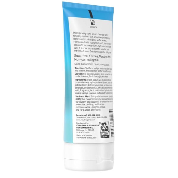 Neutrogena Hydro Boost Gentle Exfoliating Daily Facial Cleanser with Hyaluronic Acid, Clinically Proven to Increase Skin's Hydration Level, Non-Comedogenic Oil-, Soap- & Paraben-Free, 5 Oz, 3 Pack - Image 13