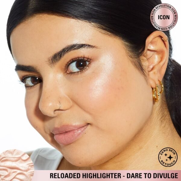 Revolution Beauty, Reloaded Pressed Powder Highlighter, Intensely Pigmented for a High Impact Dewy Finish, Dare To Divulge, 0.22 Oz. - Image 5