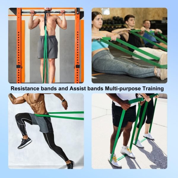 Pull Up Assistance Bands System,2-in-1 Door Anchor Adjustable Strap,Assisted Pull Up Resistance Bands,Home Powerlifting Workout - Image 7