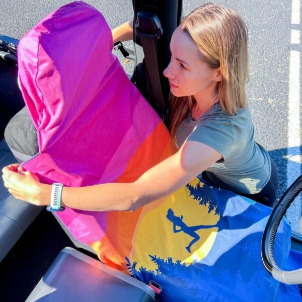 Gone For a Run Running Performance Hooded Seat Cover Towel | Happy Hour - Image 7