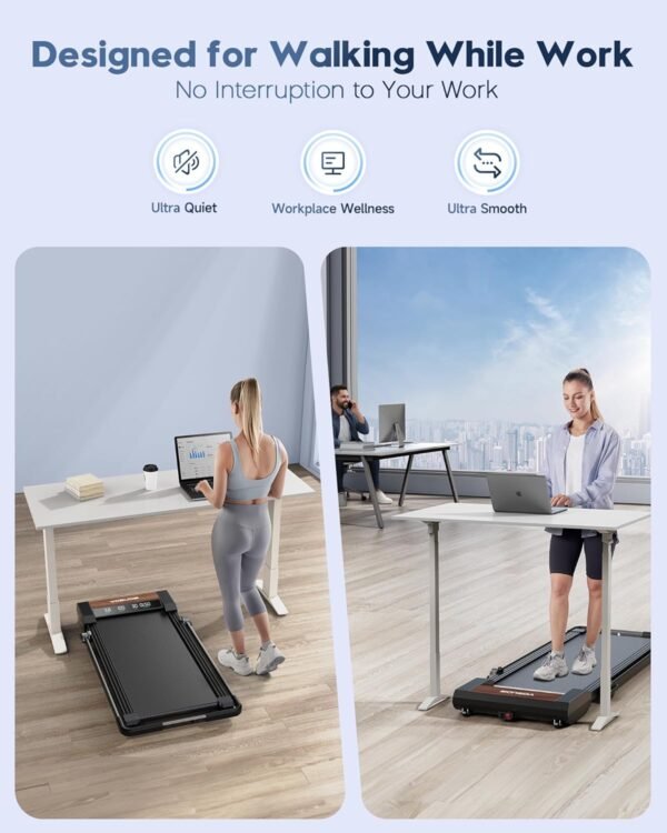 YOSUDA Walking Pad Treadmills -Under Desk Treadmills for Home/Office 265LBS Weight Capacity & Bluetooth Speaker - Image 4