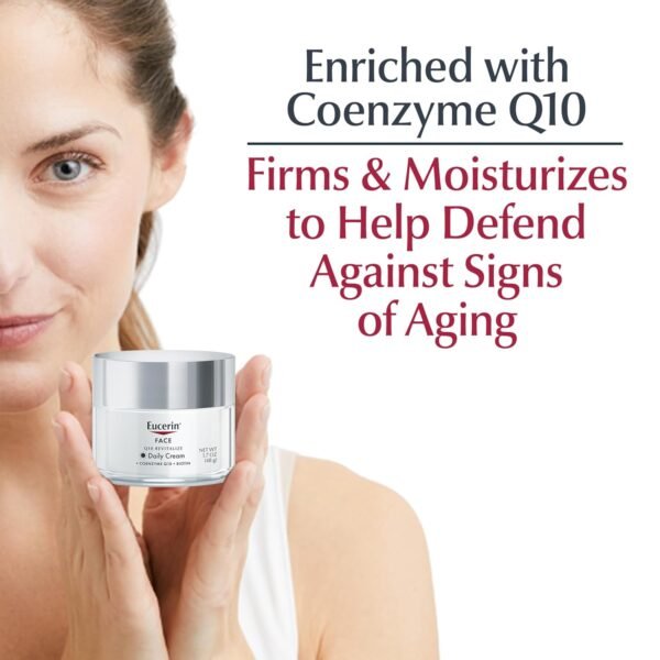 Eucerin Q10 Anti-Wrinkle Face Cream, Unscented Face Cream for Sensitive Skin, 1.7 Oz Jar - Image 6