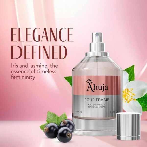 AHUJA Pour Femme Eau De Parfum 3.4oz for Women Long Lasting Fragrance with Notes of Iris, Earthy Patchouli, Warm Vanilla-Best Alternative to La Vie Est Belle. - Image 10