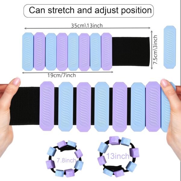 Ankle and Wrist Weights for Women, Adjustable Weights Set of 2 (1Lb Each), for Walking, Yoga, Dance, Gym - Image 3
