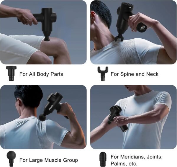 Mebak 7 Massage Gun, Massage Gun Deep Tissue for Pain Relief, Muscle Massager for Home, Office & Gym, 5 Speed Levels - Image 5