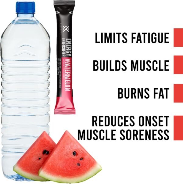 Clear Liquid Mix - Pre-Workout + Caffeine, BCAA, & 100% B3, 6&12 Vitamins - Natural Tasting Flavor for Keto, Sugar Free & Vegan Diets. - Watermelon Flavoring (15 Count) - Image 5