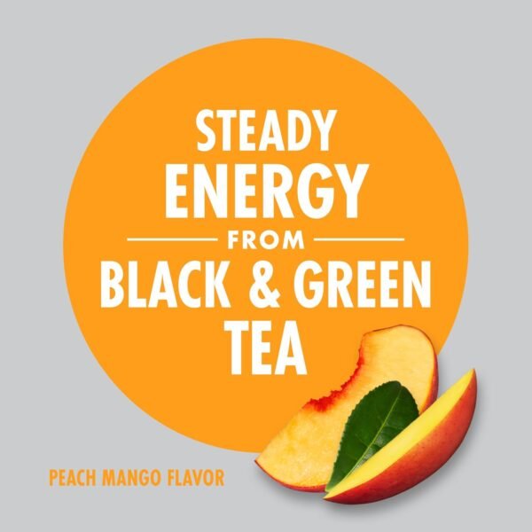 V8 +Energy Peach Mango Juice Energy Drink, 8 fl oz Can (12 Pack) - Image 3