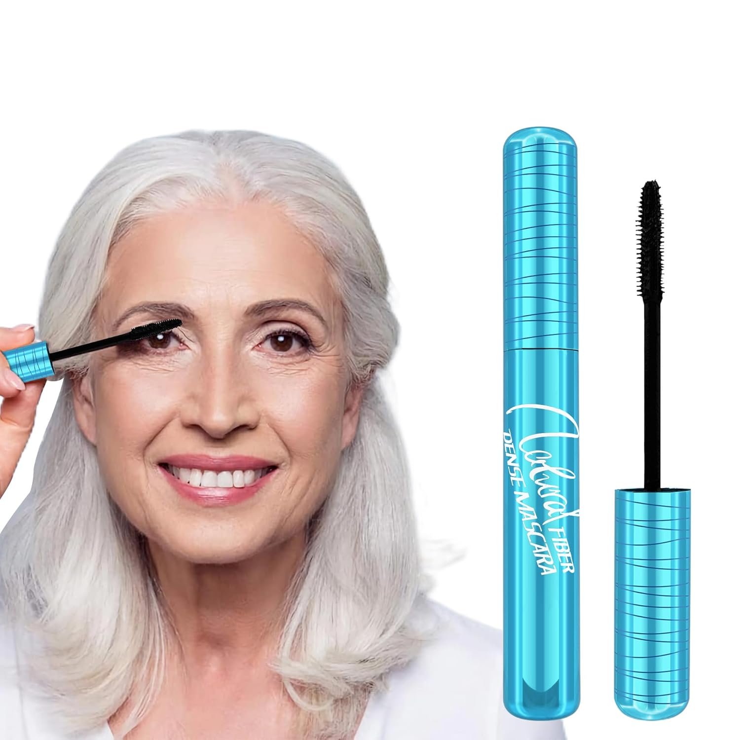 Mascara for Older Women 60 Plus, Waterproof Volumizing Mascara for Seniors with Thinning Lashes, Smudge-proof Long Lasting Mascara Black Volume and Length for Sensitive Eyes, Hypoallergenic Mascara - Image 2