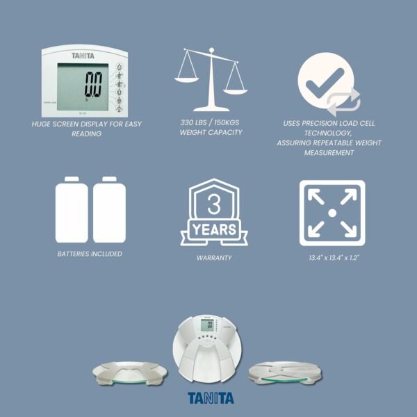 Tanita BC-533 Digital Bathroom Scale - Japan Technology Clear Glass Smart Innerscan Body Composition Monitor, Measures Weight, Body Fat, Muscle Mass, BMI, Bone Mass, Visceral Fat - FSA/HSA Eligible - Image 7