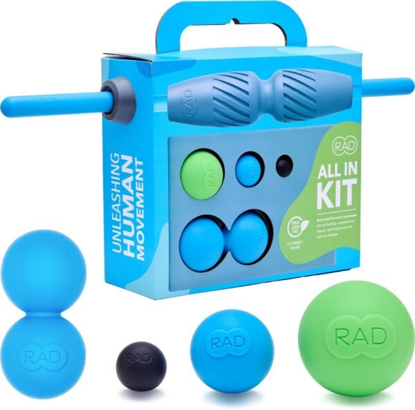 RAD All in 7-in-1 Foam Roller Set - Myofascial Release Kit - Includes Massage Roller Stick, Foam Roller, Yoga Block, Peanut Roller Ball Massager, Massage Balls - Massage Tools for Mobility & Recovery - Image 2