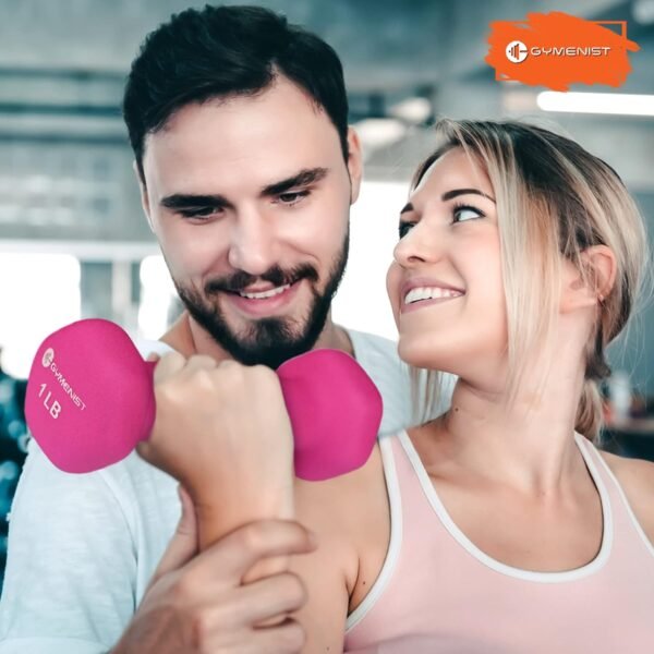 GYMENIST Pair of Dumbbells Set of 2 Soft Non Slip Grip Dumbbells Pair Covered with Neoprene - Image 8