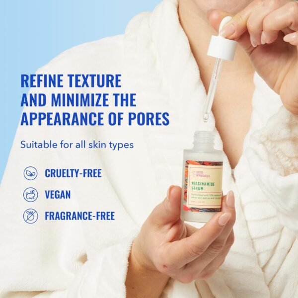 Good Molecules Niacinamide Serum - 10% Niacinamide Balancing B3 Facial Serum for Acne, Tone, Texture - Brightening and Hydrating Skincare for Face - Image 3