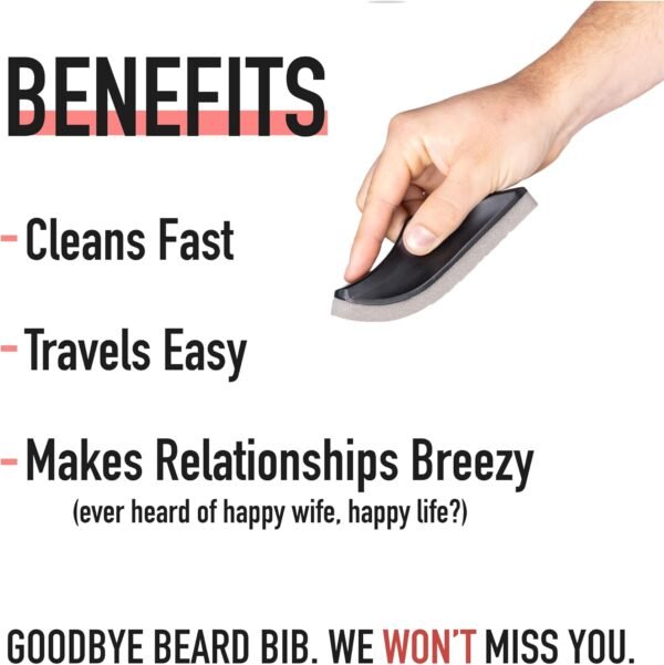 Beard Hair Catcher Sponge for Sink, Beard Bar for Cleaning Bathroom Sink, Egonomic Curved Beard Hair Remover, Clean Men's Hair Trimmings After Shave - Image 5