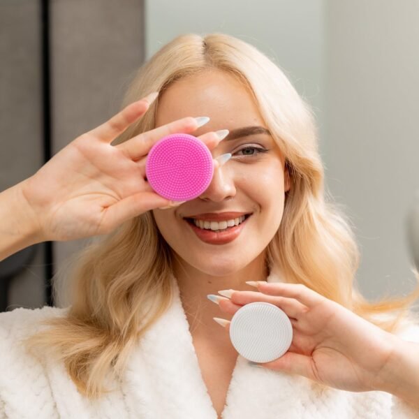 flexii® Silicone Face Scrubber - Gentle Facial Scrubber for Sensitive Skin, Exfoliating Face Scrubber, Face Wash Brush, Facial Cleansing Brush for Men and Women - Pink - Image 8