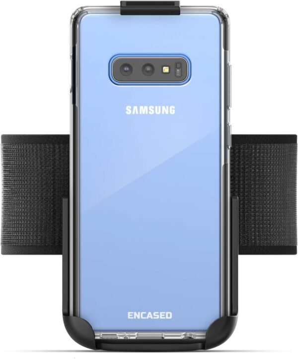 ENCASED Galaxy S10e Armband for Running, Gym Workouts & Exercise - Fully Adjustable Arm Strap Holder with Clear Phone Case (Samsung S10e) (Sweat and Water Resistant Band) - Image 2