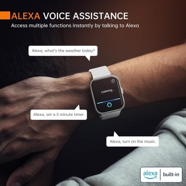 aeac Smart Watch for Women/Men, Fitness Watch, Alexa Built-in & Stable Bluetooth Call, with Heart Rate/SpO2/Sleep Monitor, 100 Sports, IP68 Waterproof Smartwatches for iOS Android - Image 3