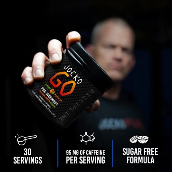 Jocko Fuel Pre Workout Powder with L-Citrulline, Nootropic & Caffeine for Endurance & Stamina - Keto, Sugar Free Blend for Distance Running, Cycling, Jiu Jitsu - 30 Servings (Mango) - Image 4