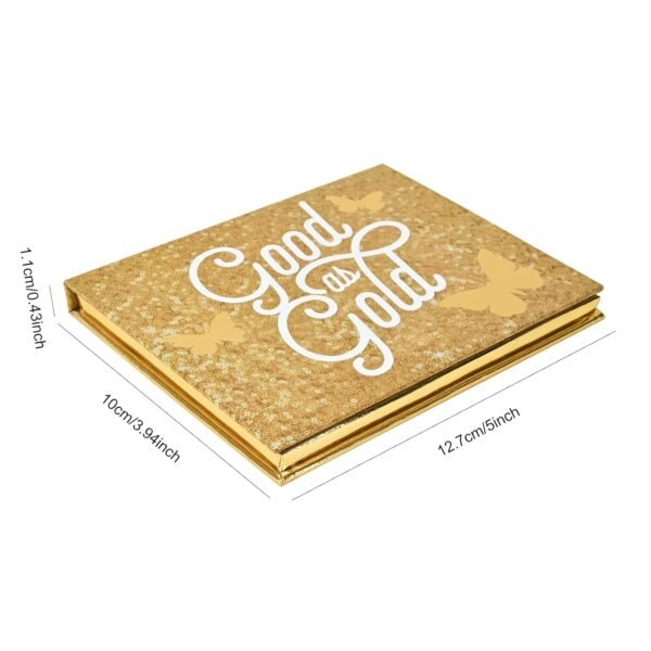 KYDA 12 Colors Golden Eyeshadow Palette, Ultra-rich Glitter Gold Eyeshadow, Matte Neutral Nude Smokey Eyeshadow Palette, Smooth Blendable Pigment, Good as Golden Eyeshadow Palette - Image 8
